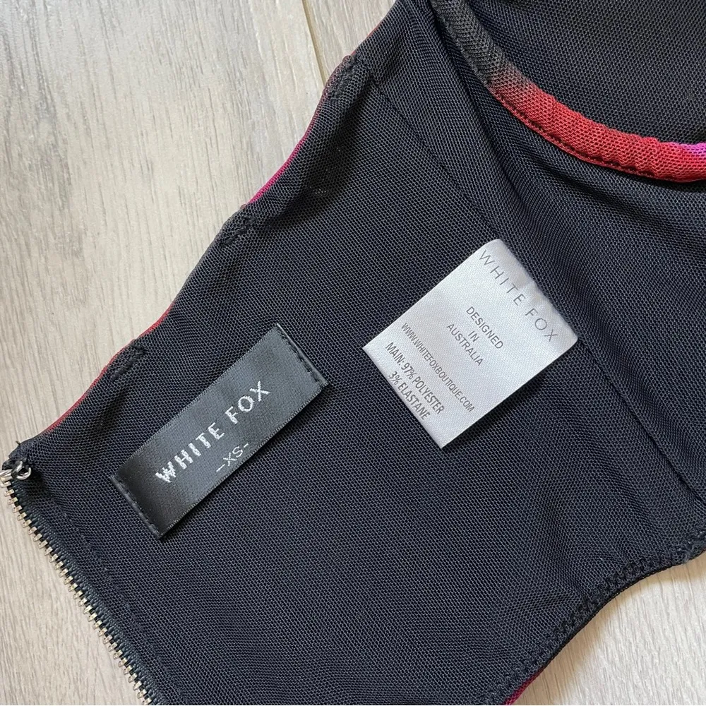 White Fox Fantasy World Bustier Halter Crop Top Black (xs) party cocktail sexy - Image 4