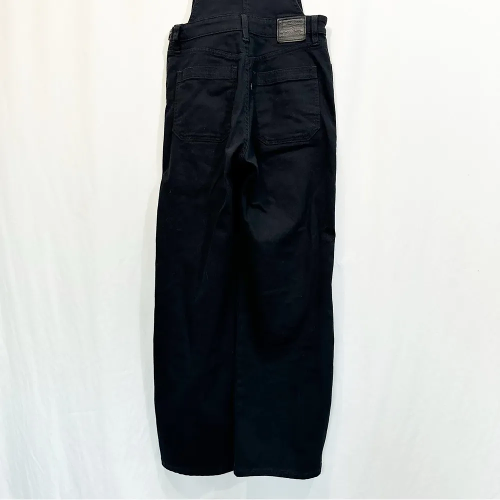 Levi's  Premium Ribcage Wide Leg Denim Jean Overalls in Black - Image 9