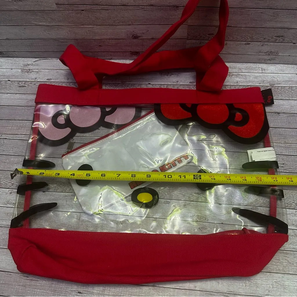 Hello Kitty Loungefly Transparent Red Tote Bag - Image 7