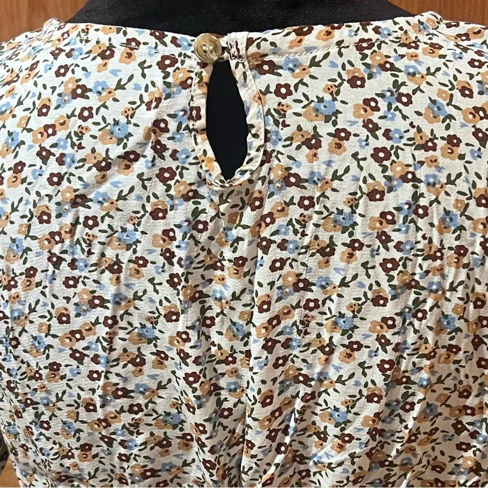 Faithfull the Brand Sidonie Mini Dress Aurelia Off White Chestnut Floral Print 4 - Image 10