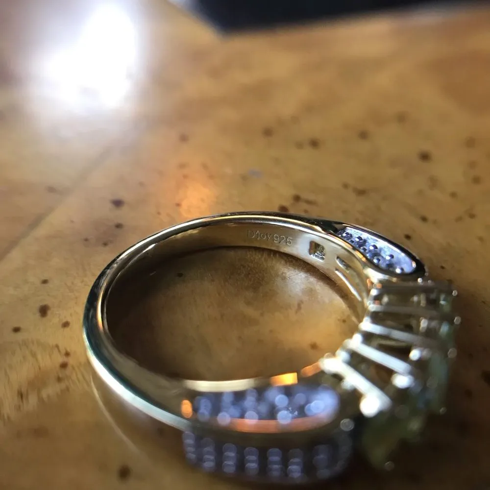 Natural Sava Sphene Sterling Silver 18k Gold Vermeil Ring Size 7 - Image 5