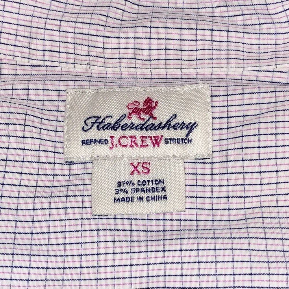 J. Crew Haberdashery Pink and Blue Plaid Button Up Top Size XS - Image 2