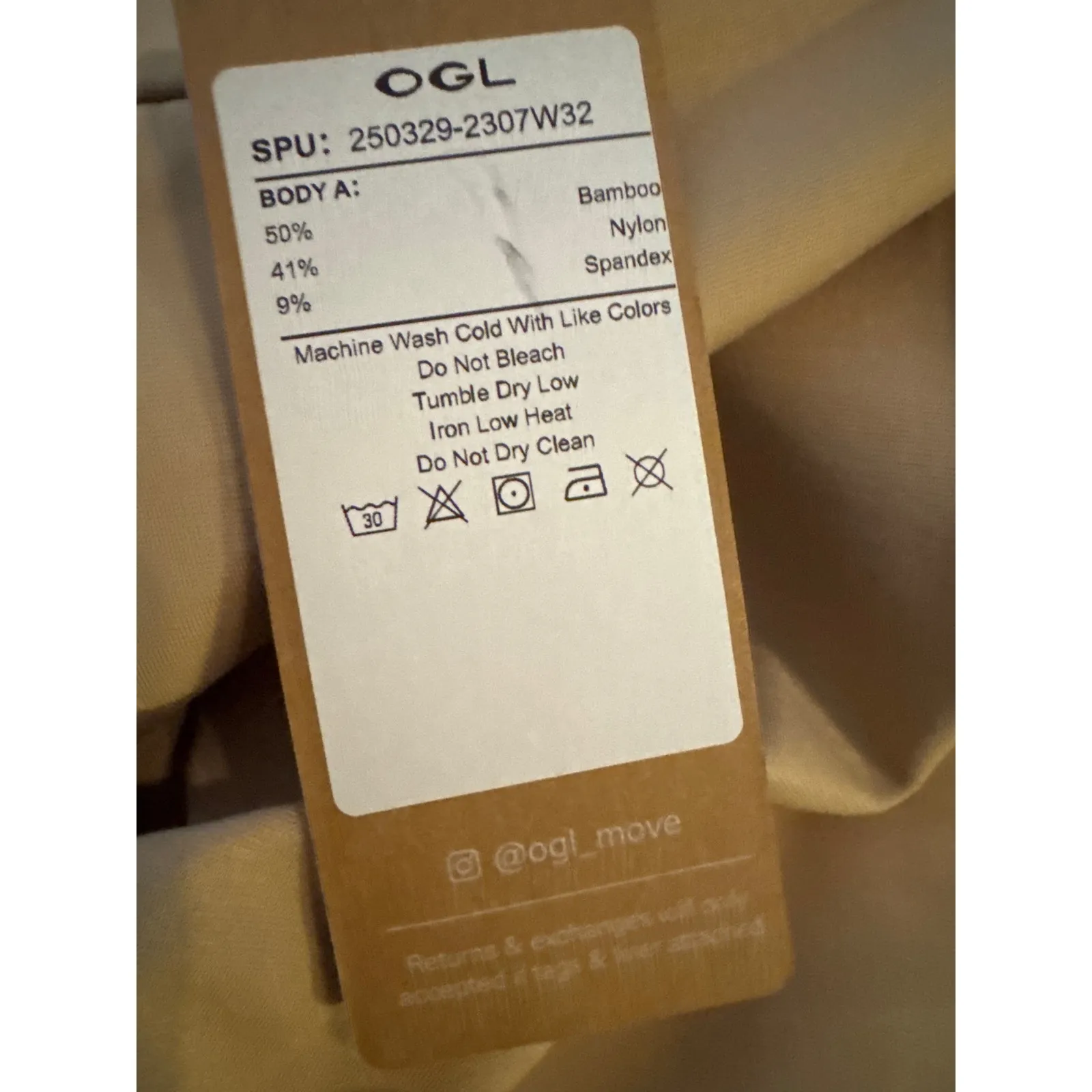 Brand New OGL Women's Size Medium Beige High Waisted Ponte De Roma Shorts - Image 5