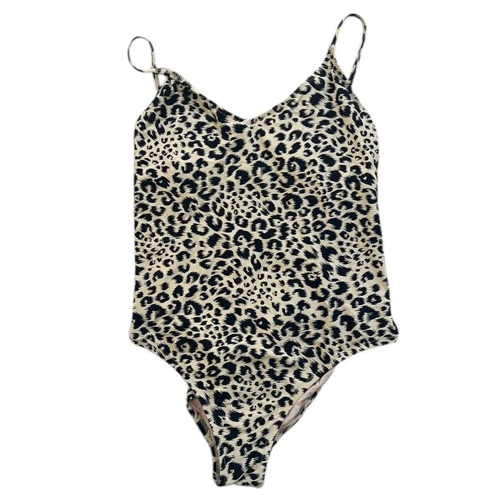 J Crew‎ snow leopard print one piece size medium - Image 3