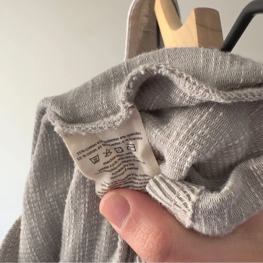 Anthropologie Donni Open Front Cardigan Sweater Light Gray Pockets Long Sleeve - Image 6