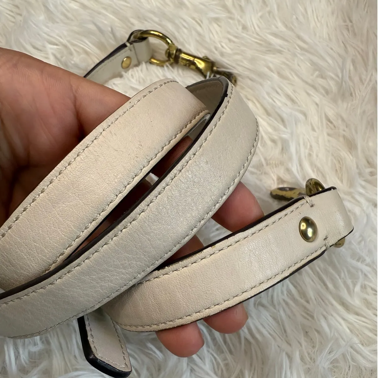 COACH Cream Gold Replacement Strap - Image 5