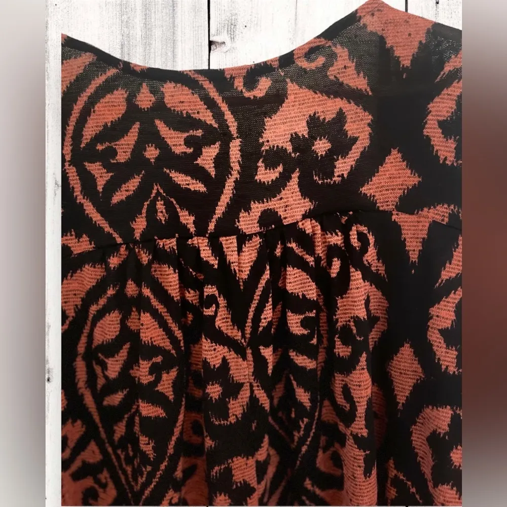 S red/black boho dolman 3/4 sleeve lightweight open cardigan - Image 5