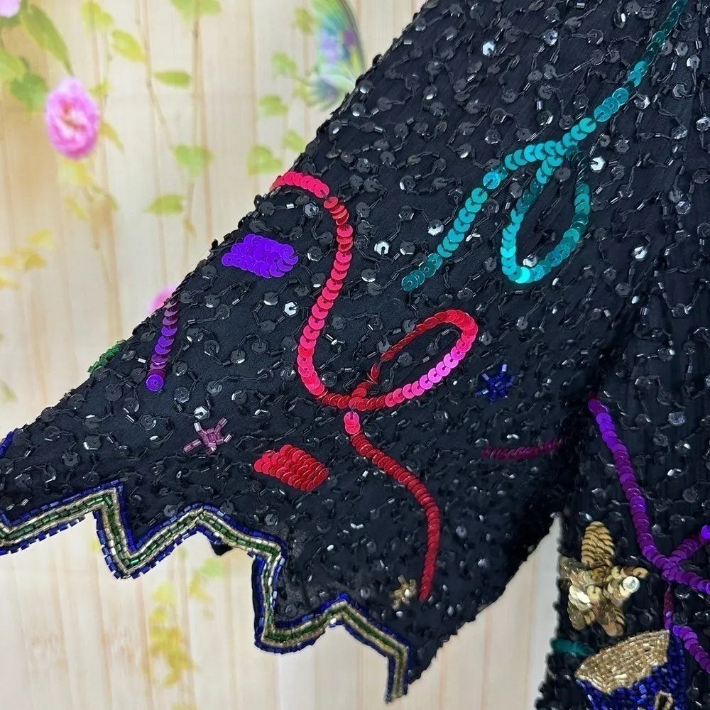 LAURENCE KAZAR Beaded Millennium Top - Image 3