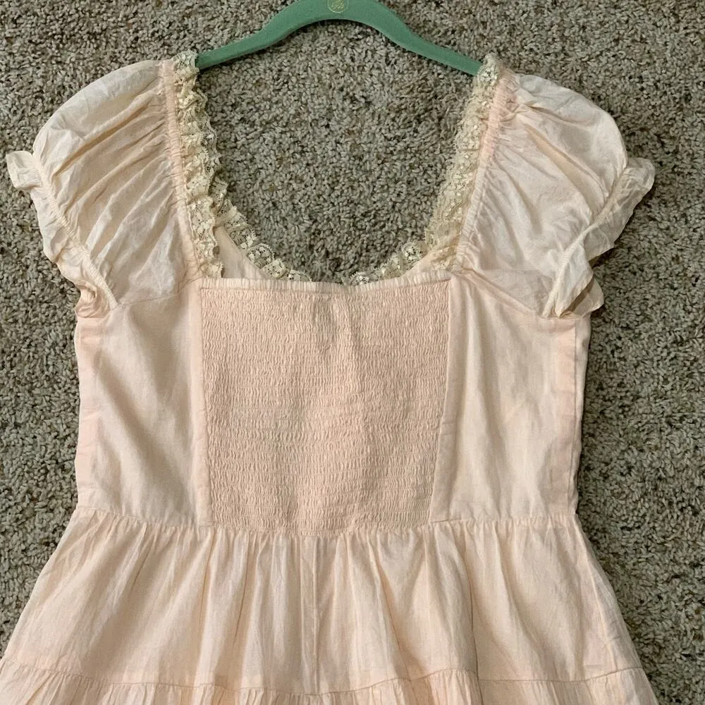 Urban Outfitters BDG UO Peach Lily Playsuit One Piece Romper Shorts Large Creme - Image 7