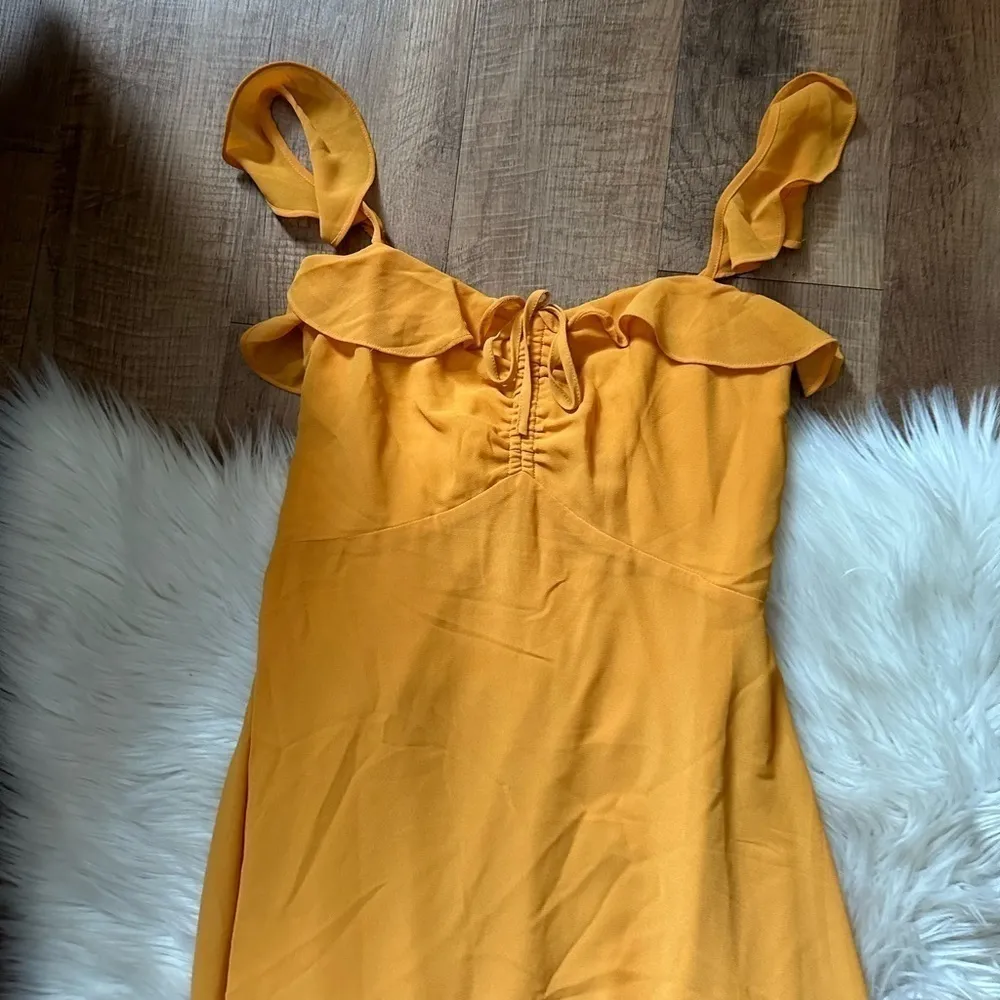 LULU’S At The Fairgrounds Orange Ruffled Mini Dress - Image 6