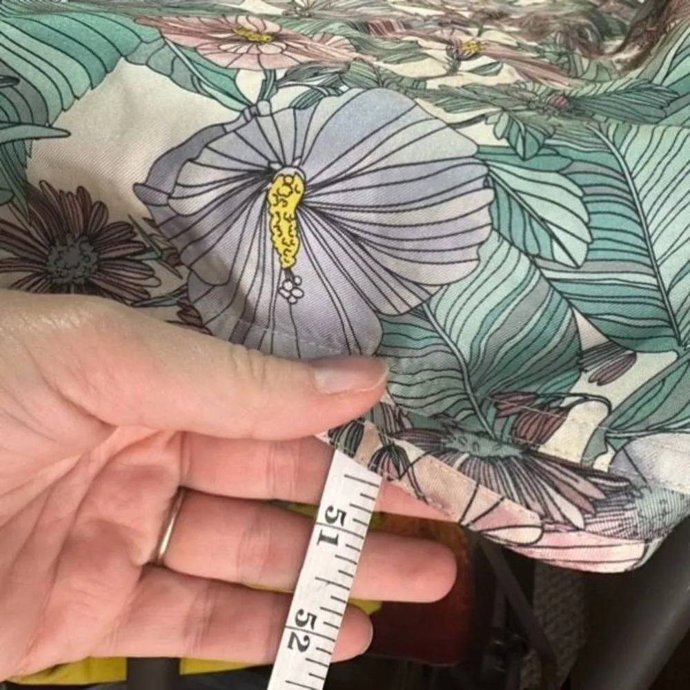 Tory Burch Robinson Floral Silk‎ Kimono Maxi Dress Hibiscus Small muumuu - Image 12