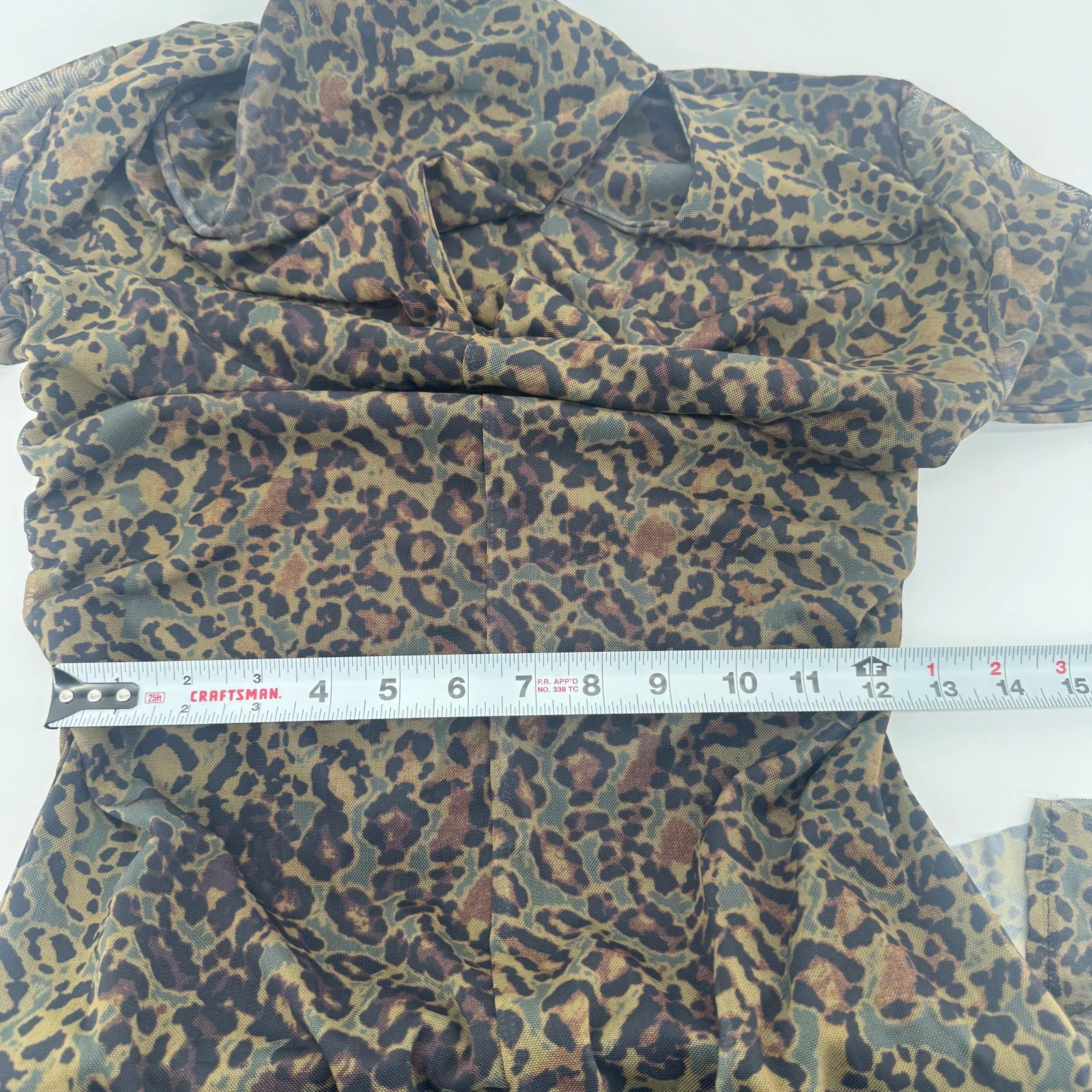 ALLSAINTS Tia Halftone Long Sleeve Dress Sz 6 NWOT Mesh Leopard Cheetah - Image 11