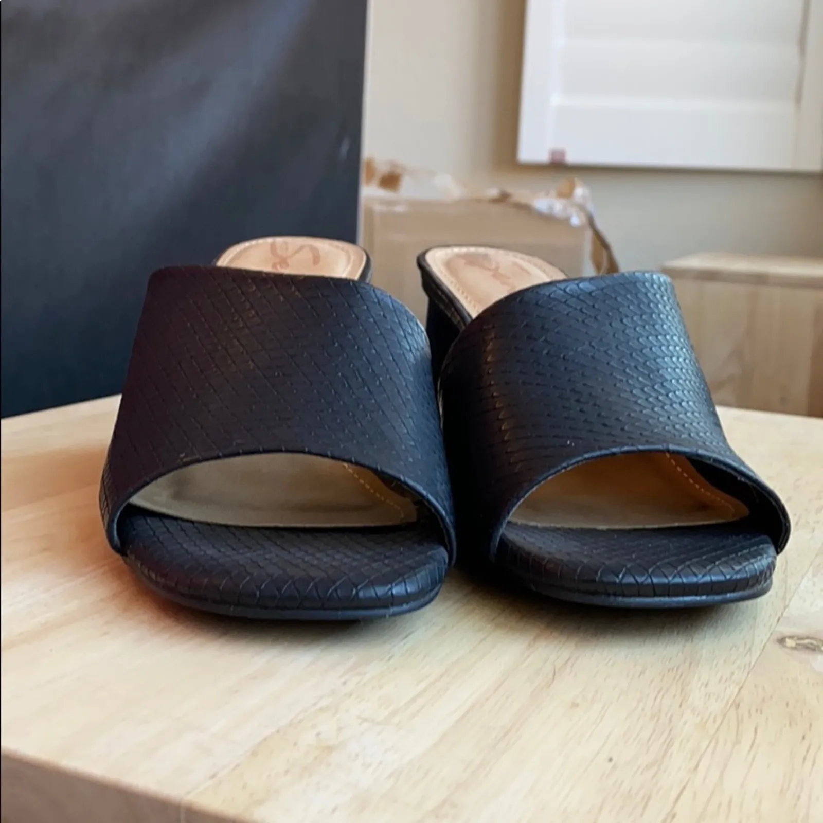 Seven7 Vera Mule Y2K vibes chunky stacked heel reptile embossed versatile size 8 - Image 4