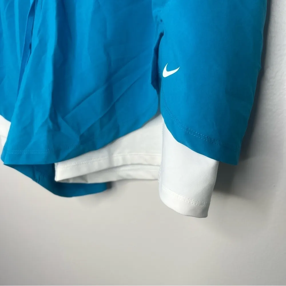 NEW Nike Flex Essential 2-in-1 Women's Blue and White Shorts Size 1X #112303 - Image 5