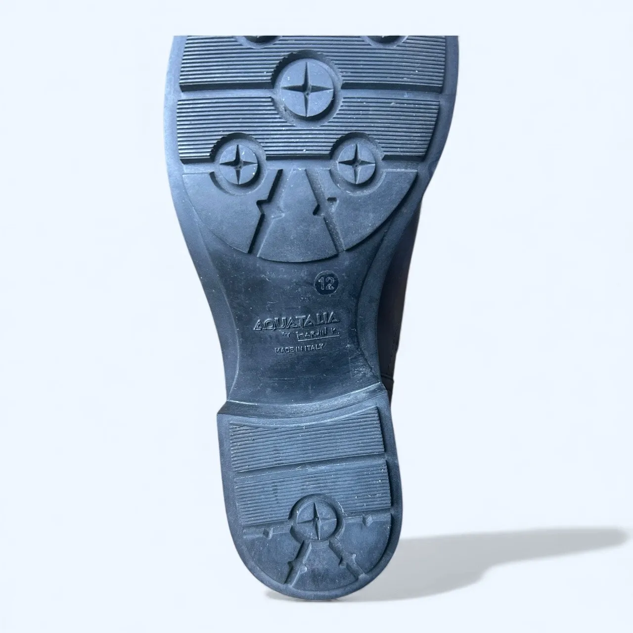 Aquatalia Black Leather Quilted Moto Boots Biker Buckle Women’s Size 12 Italy - Image 7