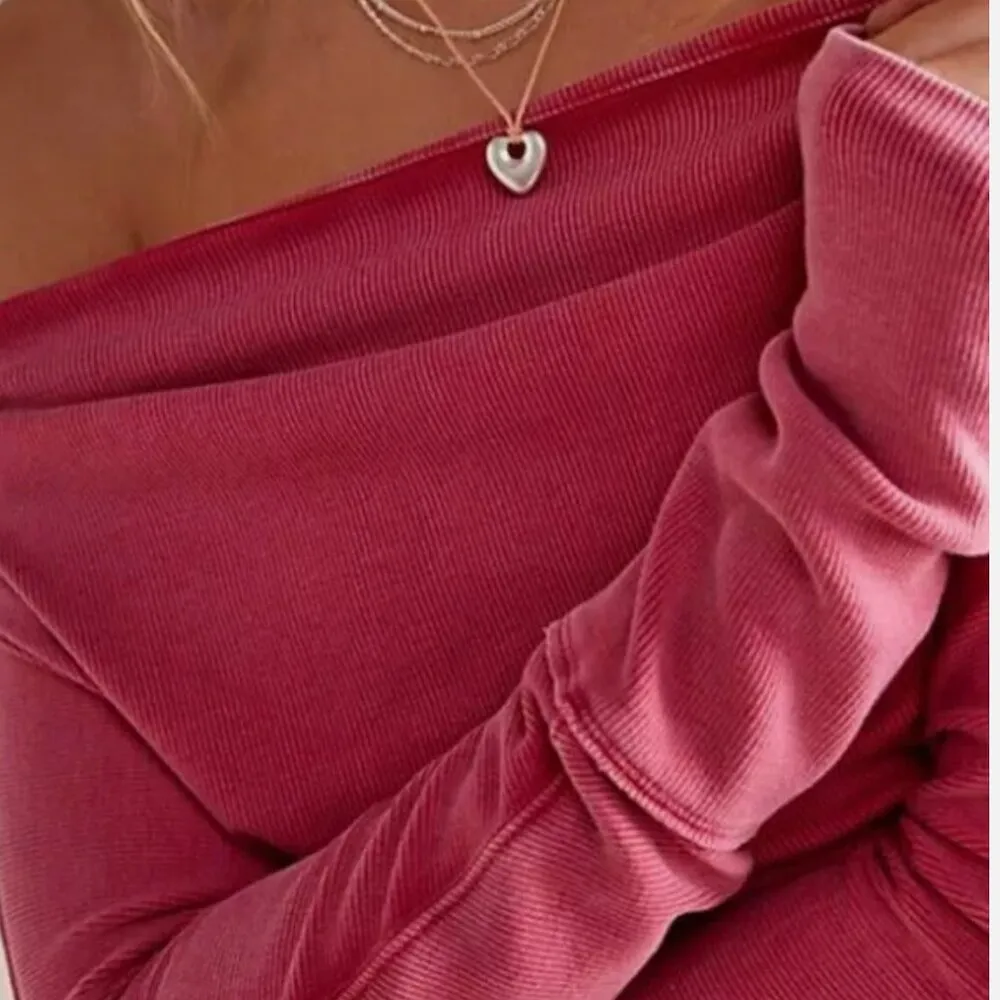 NWOT FREE PEOPLE GiGi Off The Shoulder Top In Island Flower Small Pink - Image 4