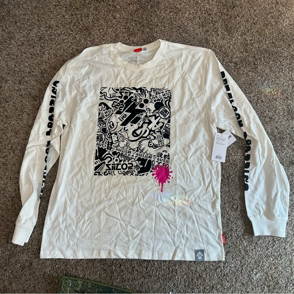 NWT New Nintendo Store San Francisco Splatoon Crossing Black Graffiti Graphic xl - Image 2