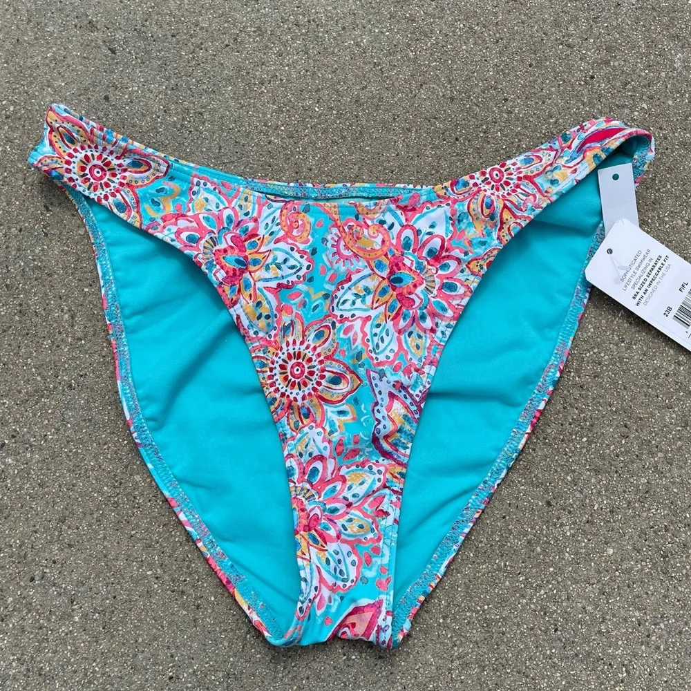 Sunsets Fiesta Flora Wild Thing Bikini Bottom size L - Image 2