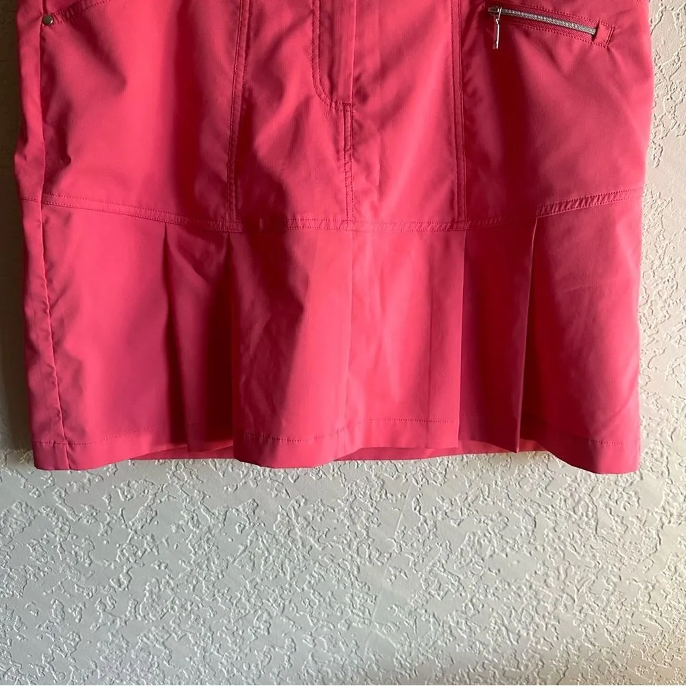 GGBlue‎ Luxe Sport Skorts in Salmon Pink Size 12 Pleated Skirt Golf Pickleball - Image 9