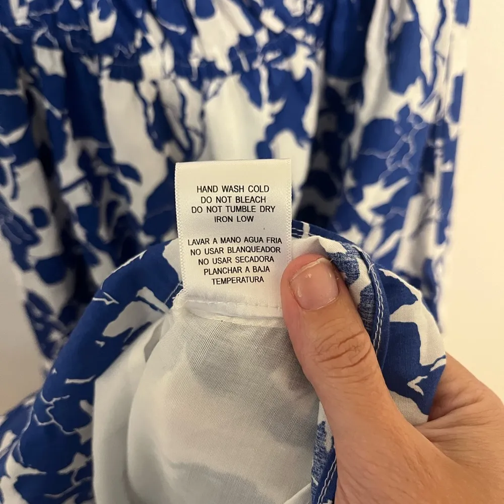 HYACINTH HOUSE Tuckernuck Blue Floral One Shoulder Sybil Maxi Dress Size Small - Image 10