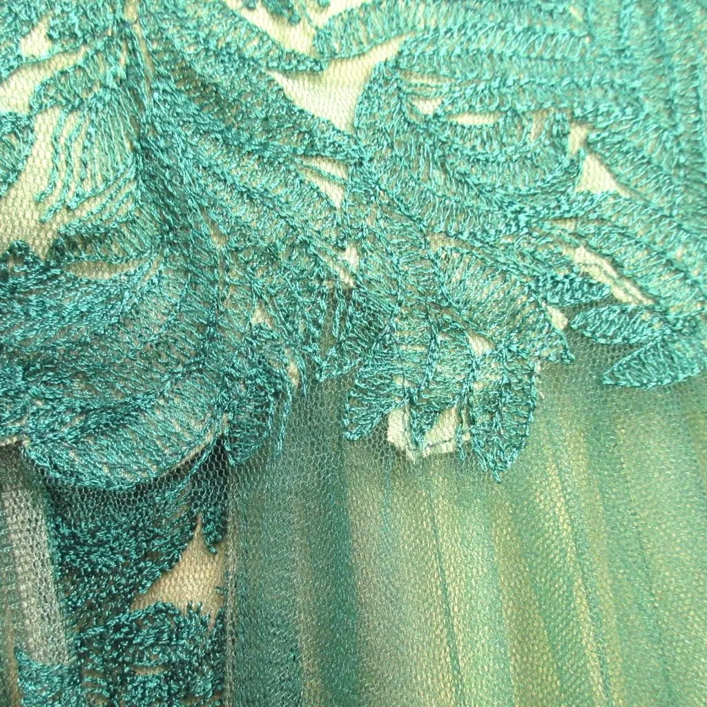 NWT TADASHI SHOJI TOO Goldeneye Gown in Cedar Nude Tulle Mesh Dress 14Q - Image 5