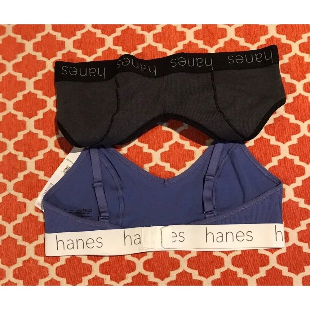 Women's Original Triangle Bralette Breathable Stretch Cotton Bras, 2-Pack - Image 5