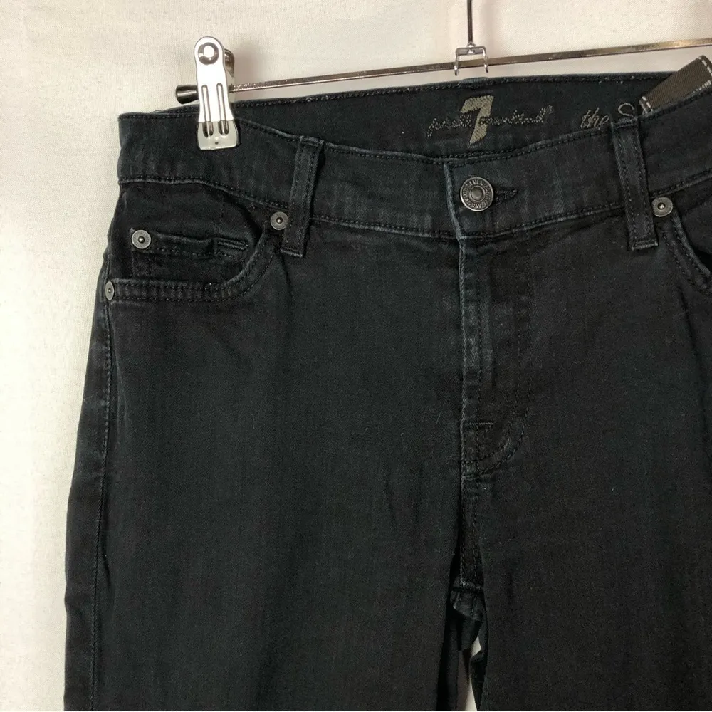 7 For All Mankind 7FAM Black The Skinny Skinny Jeans 27 - Image 4