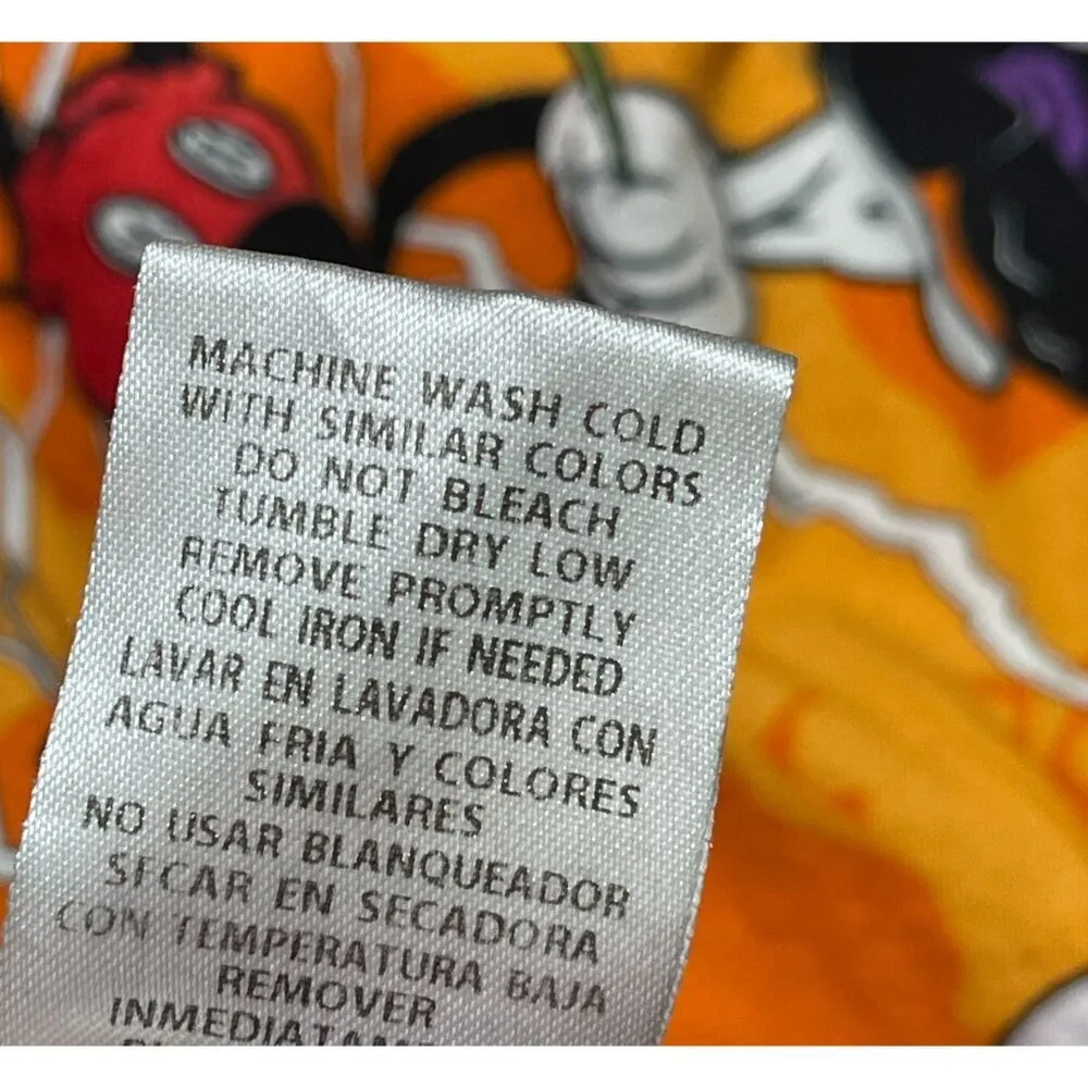 Disney Halloween Scrub Top Bride Of Frankenstein Mickey Minnie Orange Size M Med - Image 5