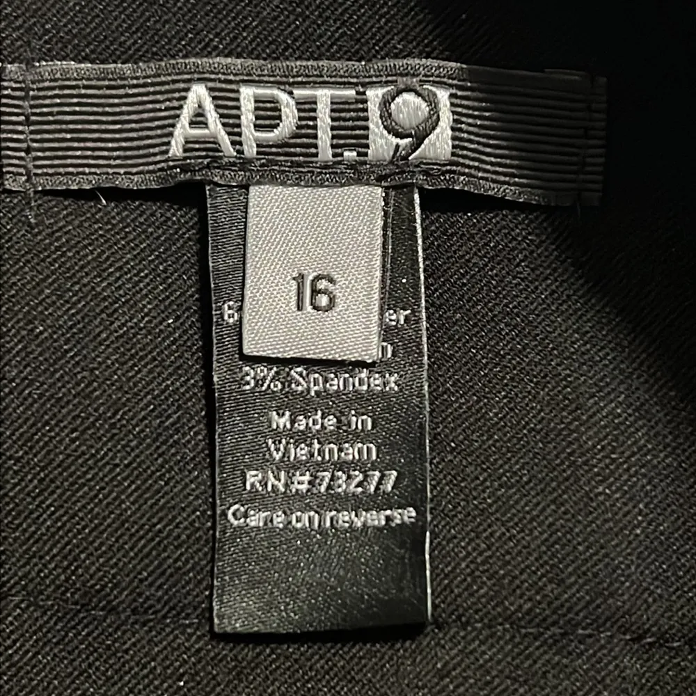 Apt. 9 women’s size 16 solid black pencil skirt unlined back zipper workwear NWT - Image 5