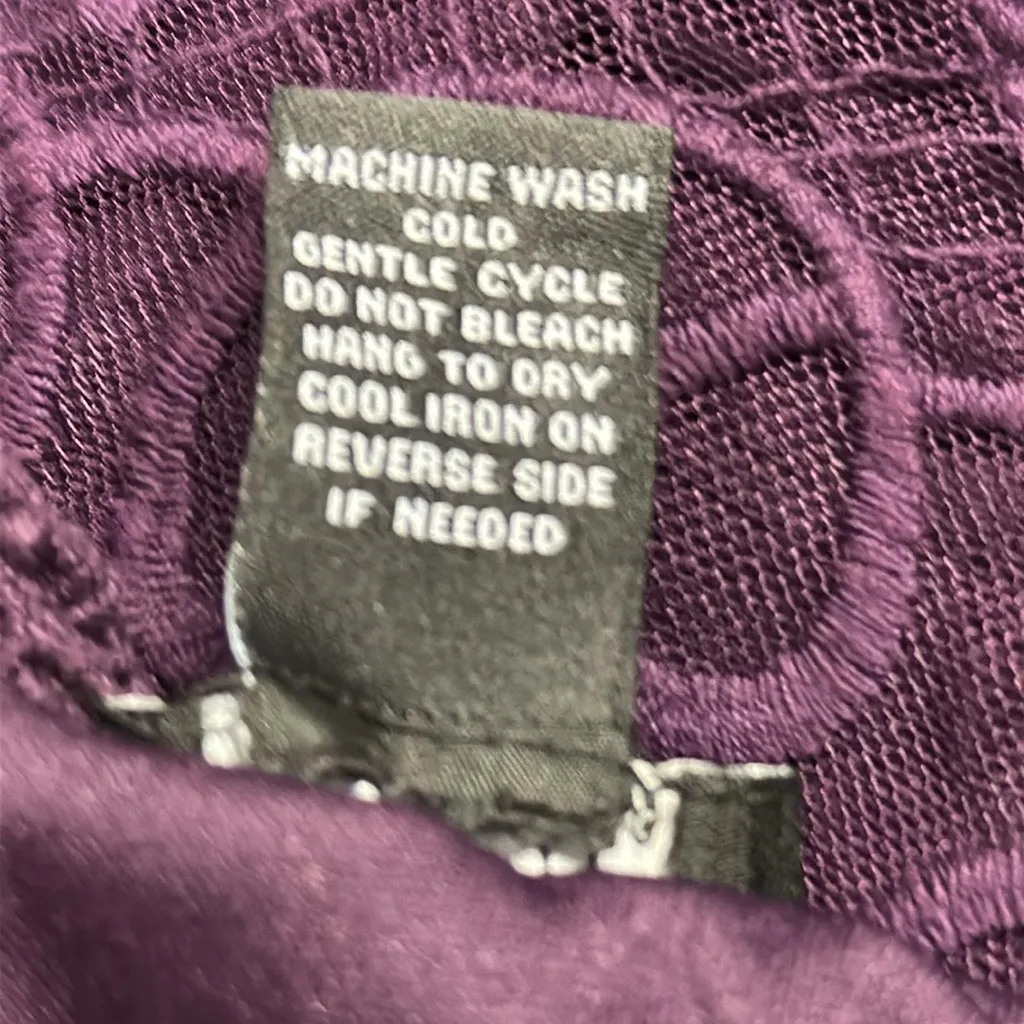 Rue21 Purple Crochet Lace Overlay Nylon Tank Top Juniors Medium - Image 10