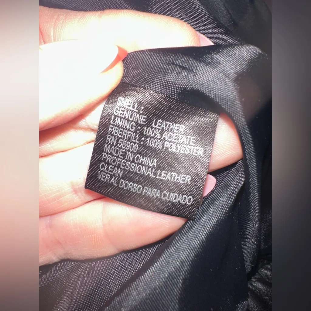 Antonio Melani | REAL Leather Quilted Jacket, Size S - Image 7