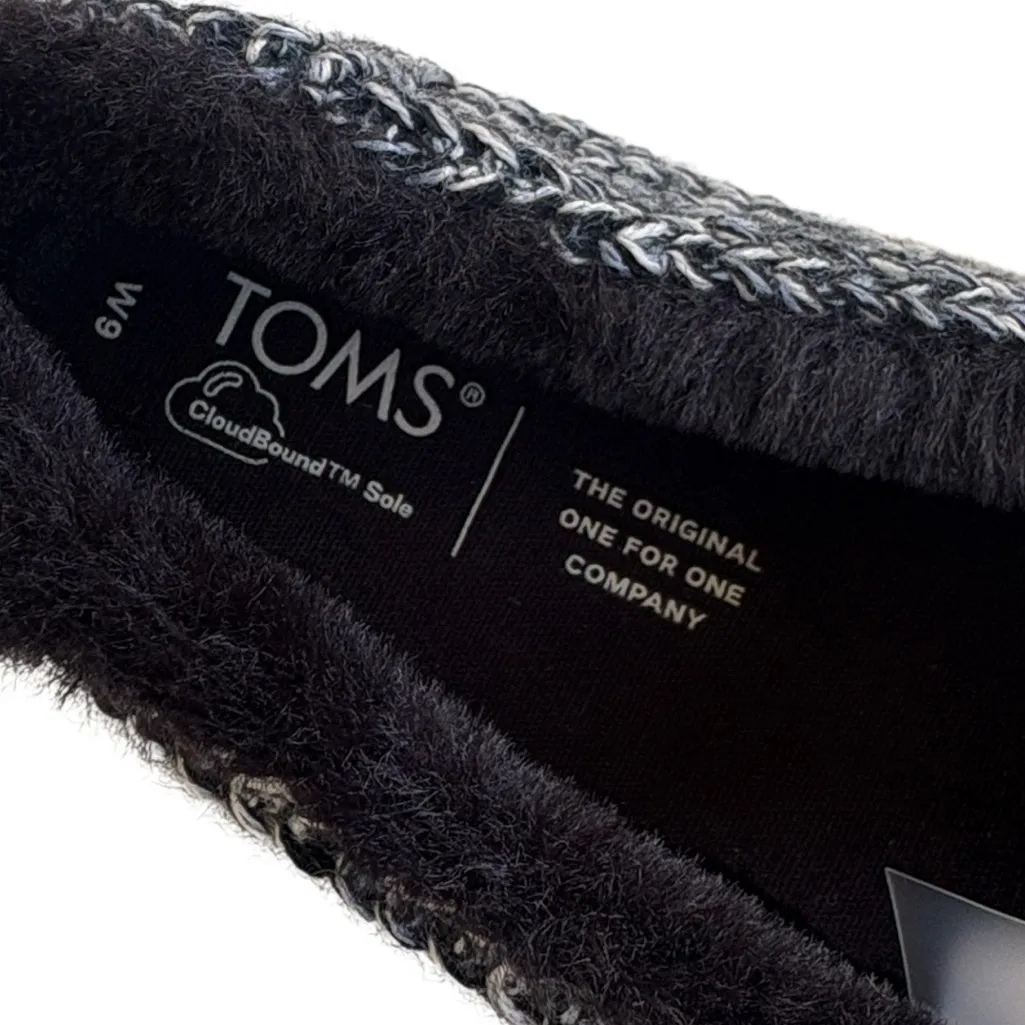 NWT Toms Alpargata Cozy Sweater Knit Black Size 9 - Image 3