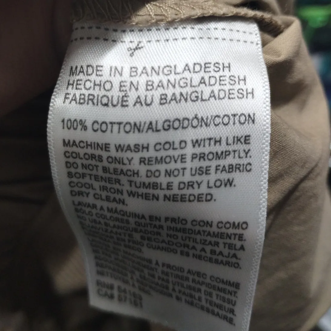 Nautica NWT Women's Size Small Brown Mid-Rise Cropped Utility Roll-Tab Leg Pants - Image 6