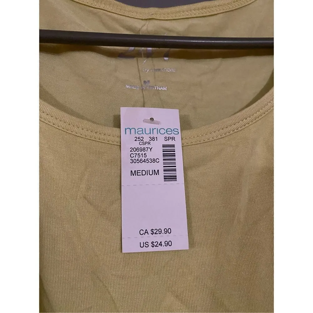 Maurice’s 24/7 Colorblock Knot Front Detail Short Sleeve Alexander Shirt M - Image 6