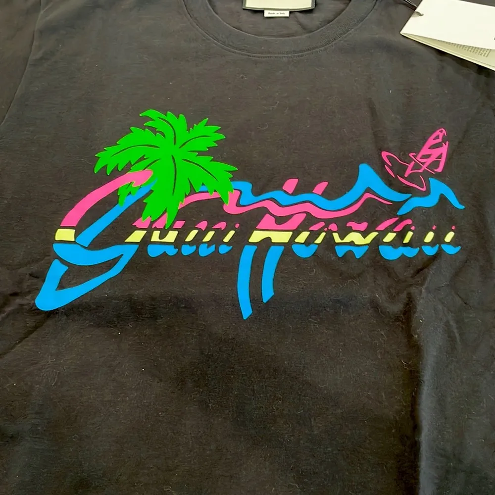 Gucci Beach Print Hawaii T Shirt - Image 3