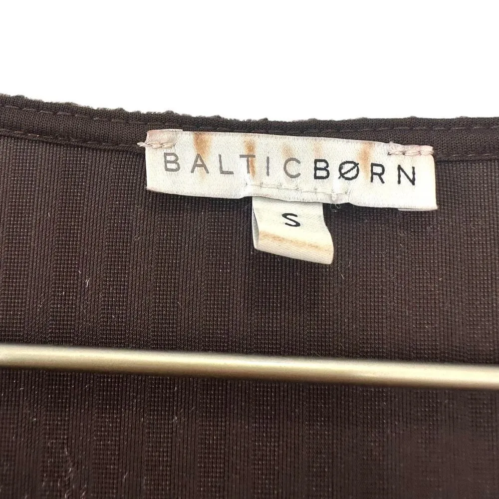 Baltic Born Deep Purple Andi Ribbed Velvet Wrap Dress Size Small - Image 4