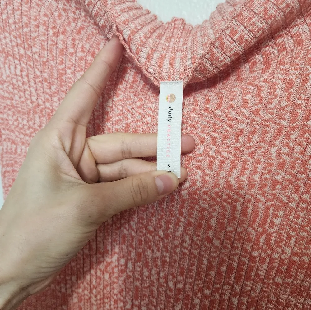 Anthropologie Daily Practice Mock Neck Ribbed Knit Midi Dress Small - Image 6