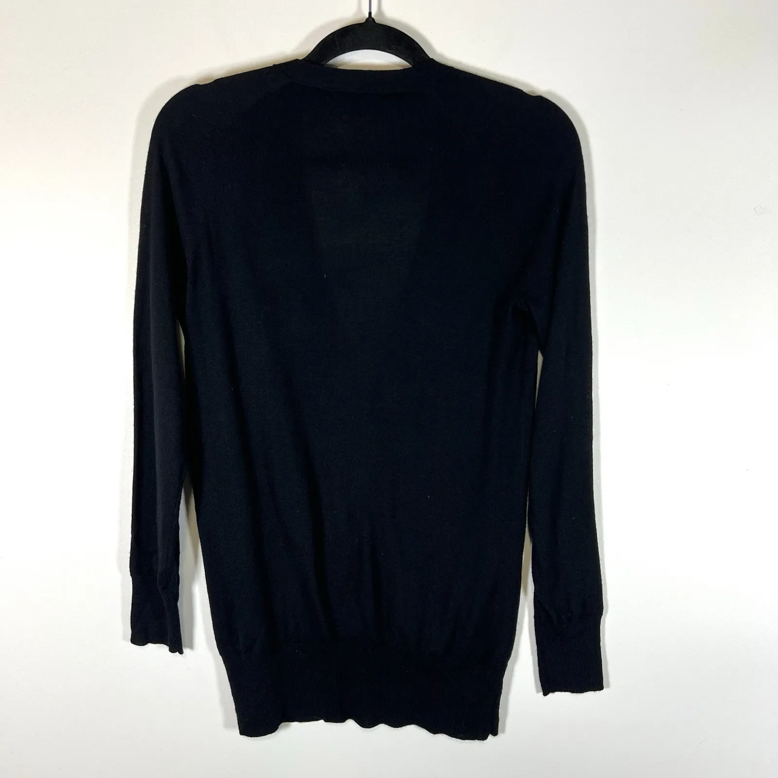 J.crew Black Merino Wool‎ Cardigan Women's Size Small Preppy Capsule Career - Image 7