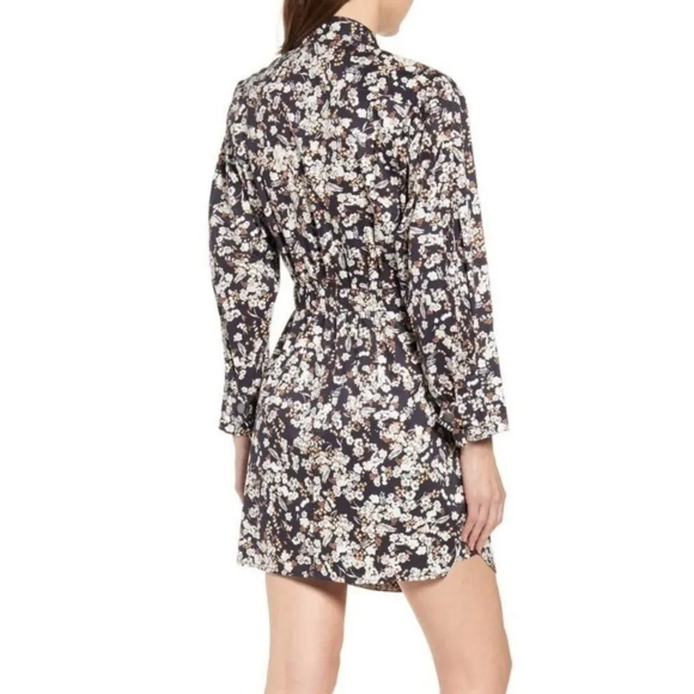 NWT  Daphne Black Floral Zip-Up Cotton Twill Sheath Dress New - Image 3