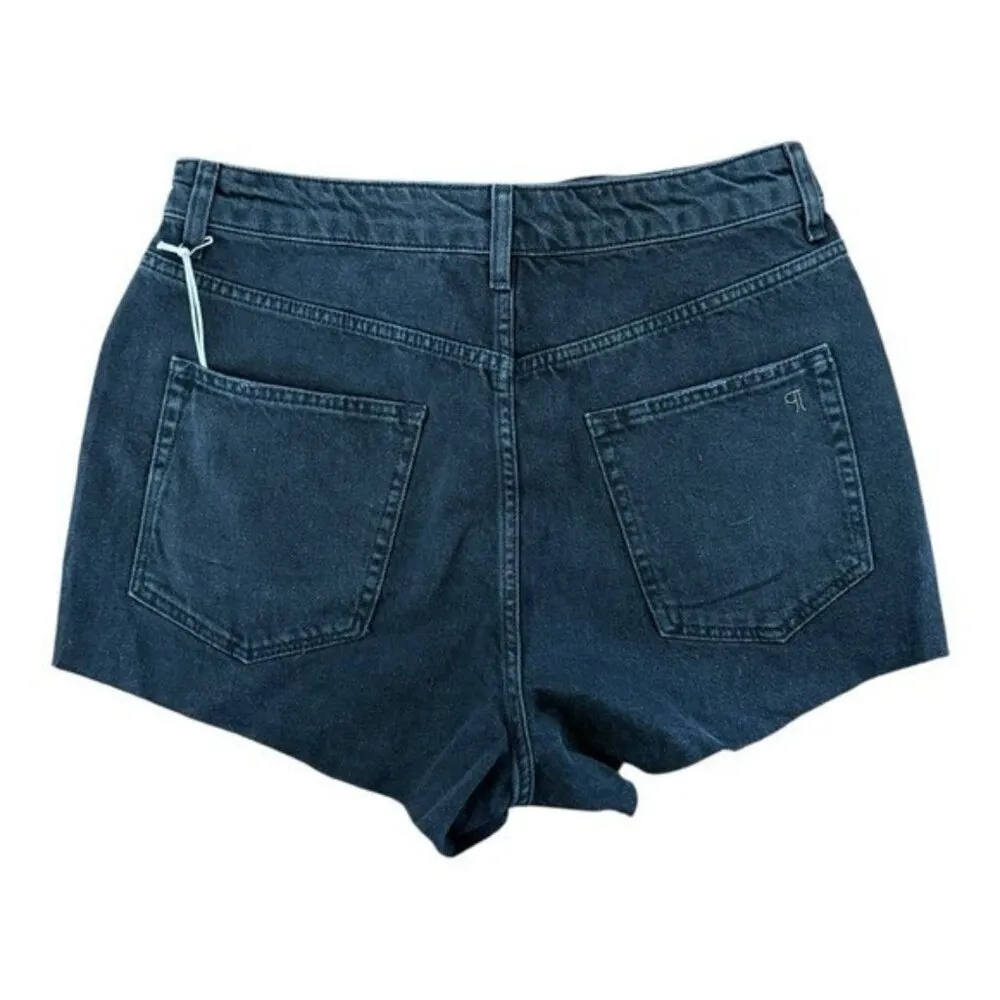 ANTHROPOLOGIE Pilcro Lace Up High Waist Black Shorts Size 32 NEW - Image 5