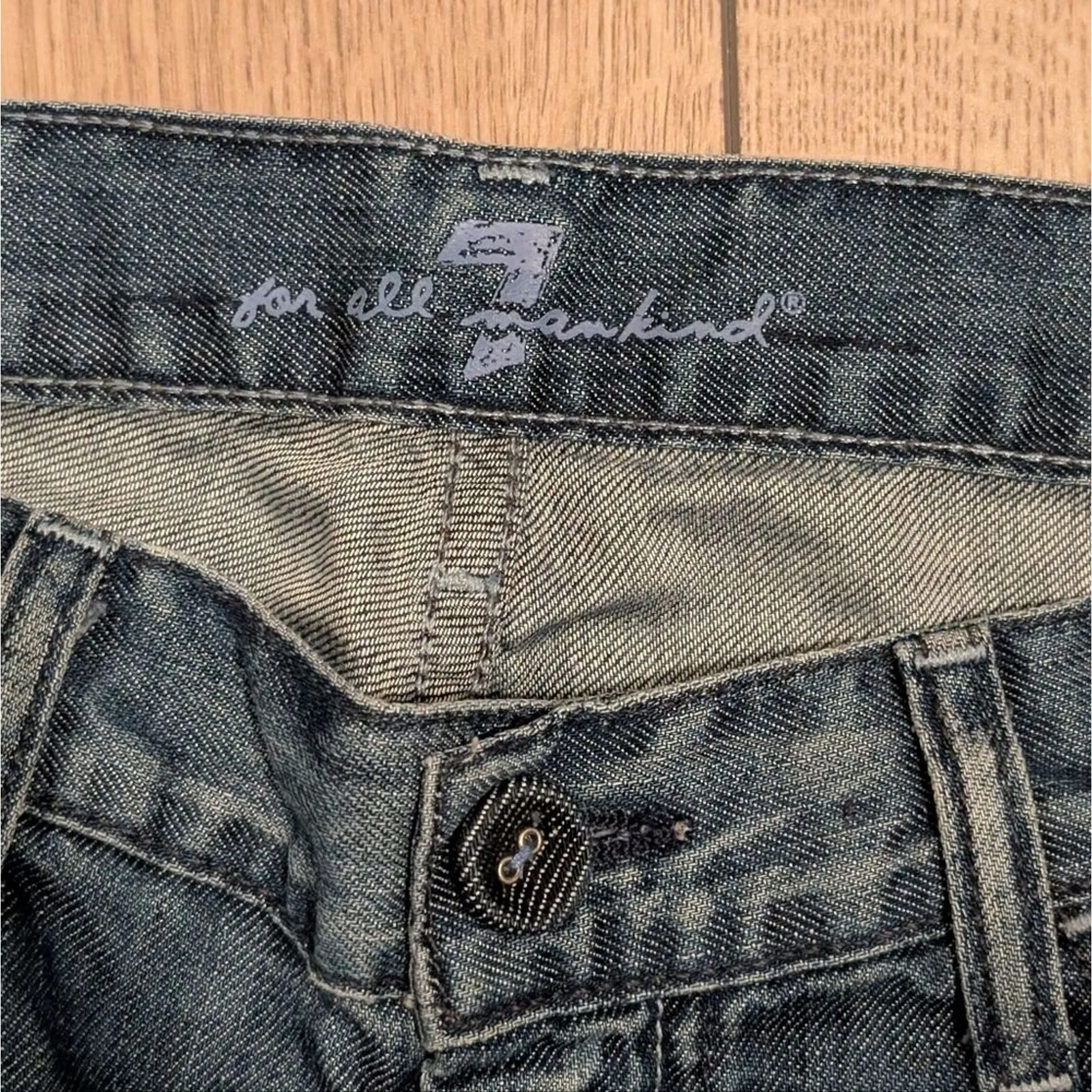 👖7 For All Mankind Womens 28 Dojo Jeans Light Wash Lightweight Crop Capri - Image 3