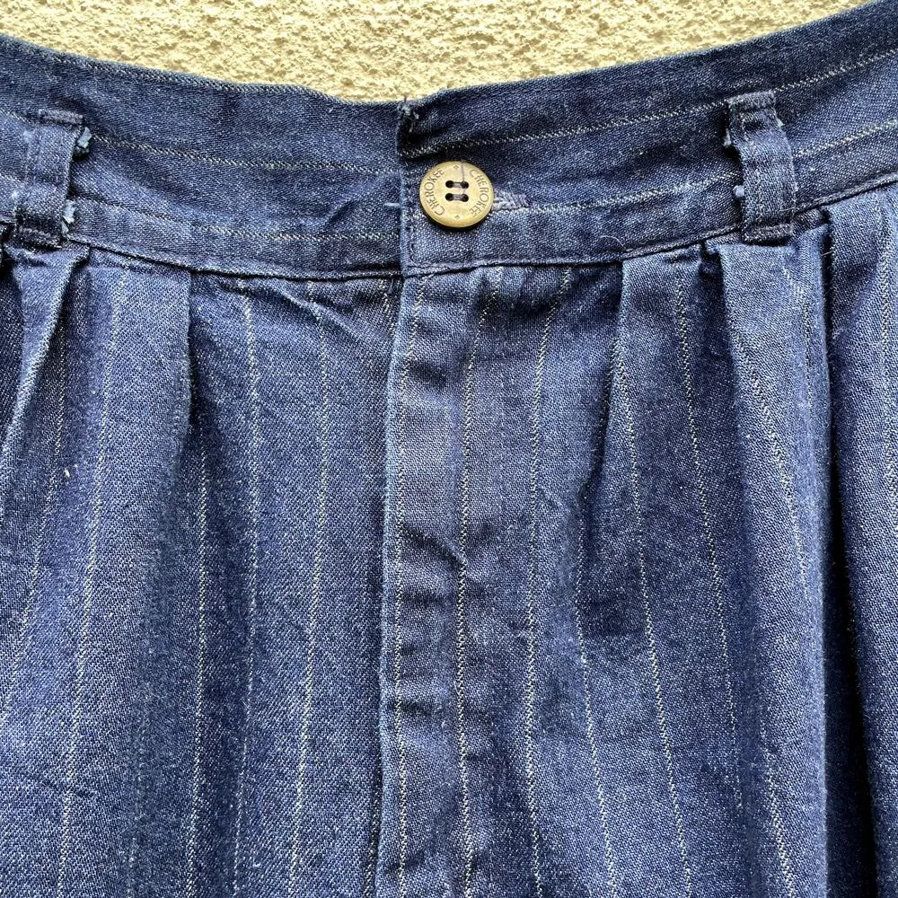 Vintage Cherokee Pinstripe High Waist Mom Jeans 14 USA - Image 3