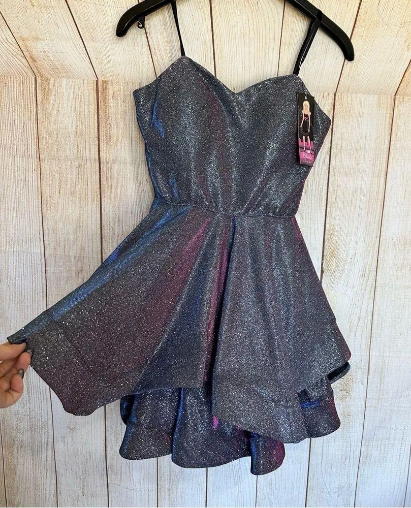 NWT Blondie Nites Party Social Glitter Iridescent Mini Prom Homecoming - Image 10