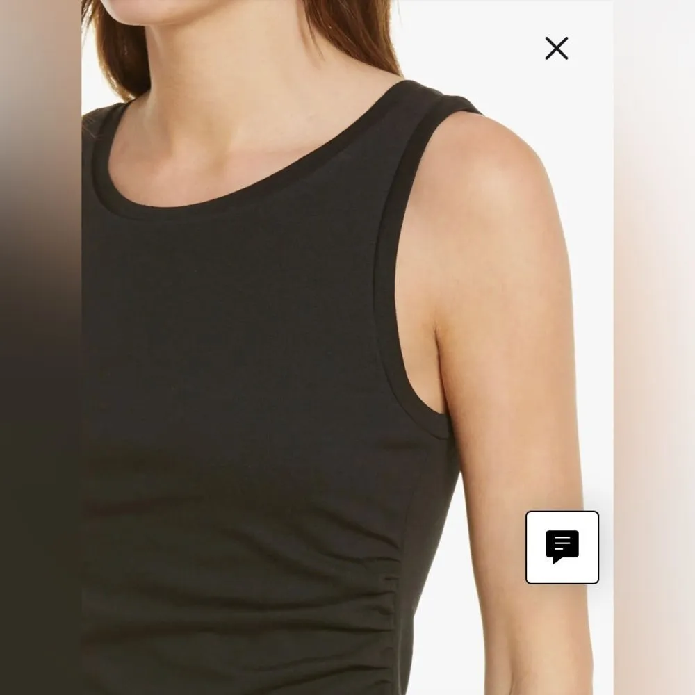 Treasure & Bond Ruched Side Sleeveless Dress Black 1x NWT - Image 6