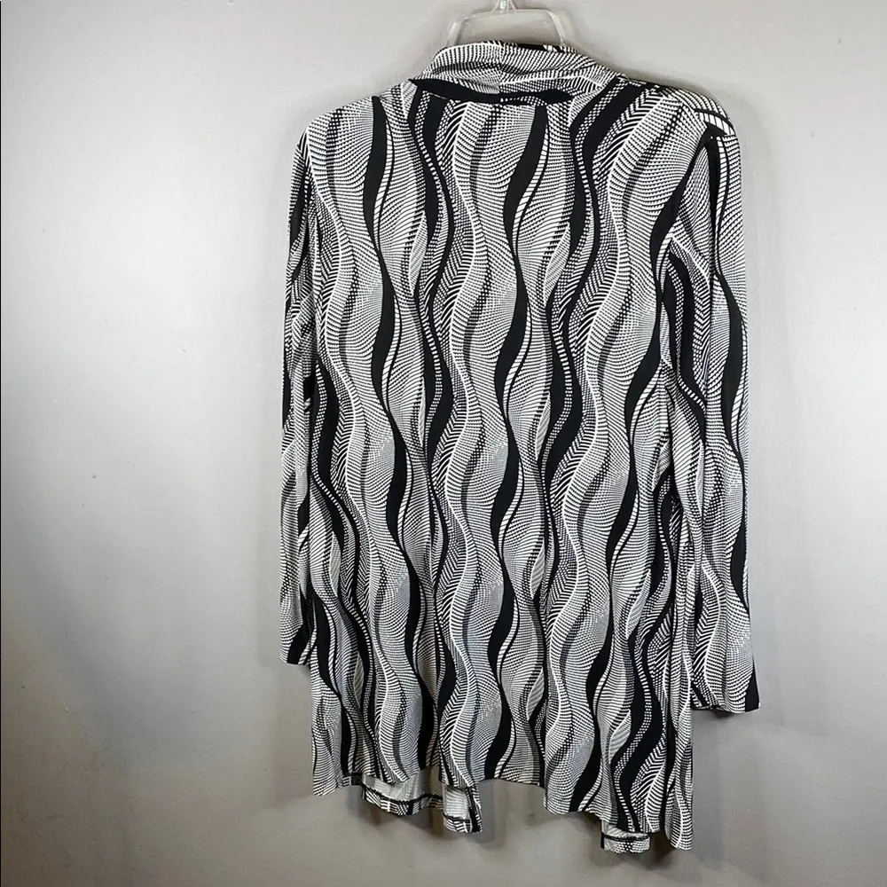 Kasper Monochrome Geometric Cardigan - Image 5