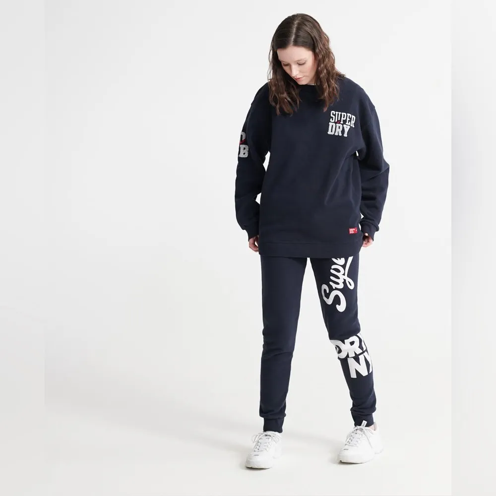 Superdry SDQB Superset Crew Sweatshirt navy blue size small - Image 16