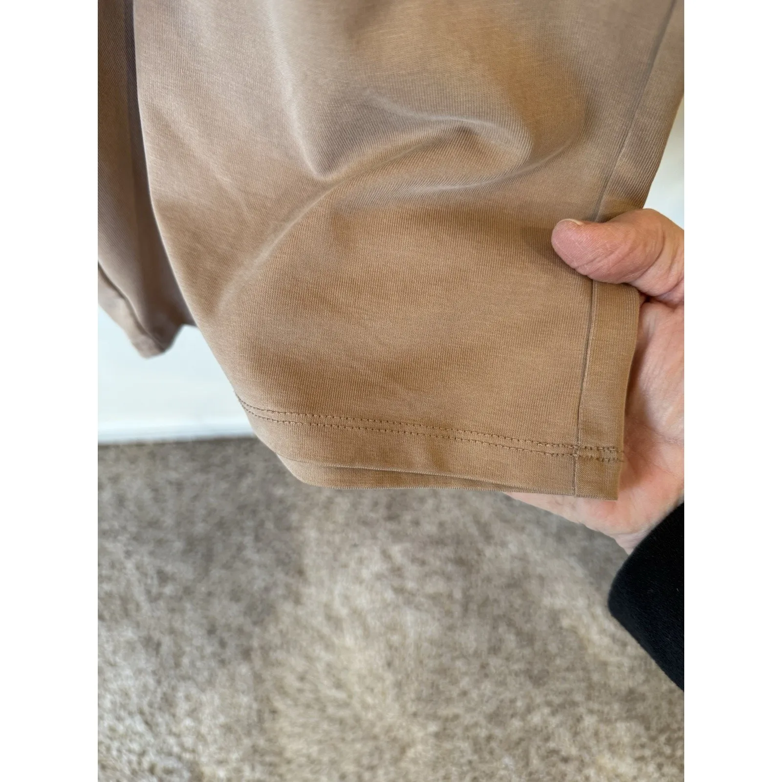 Magaschoni Beige Pull On Wide Leg Pants Womens Size Small Stretch Bohemian - Image 4