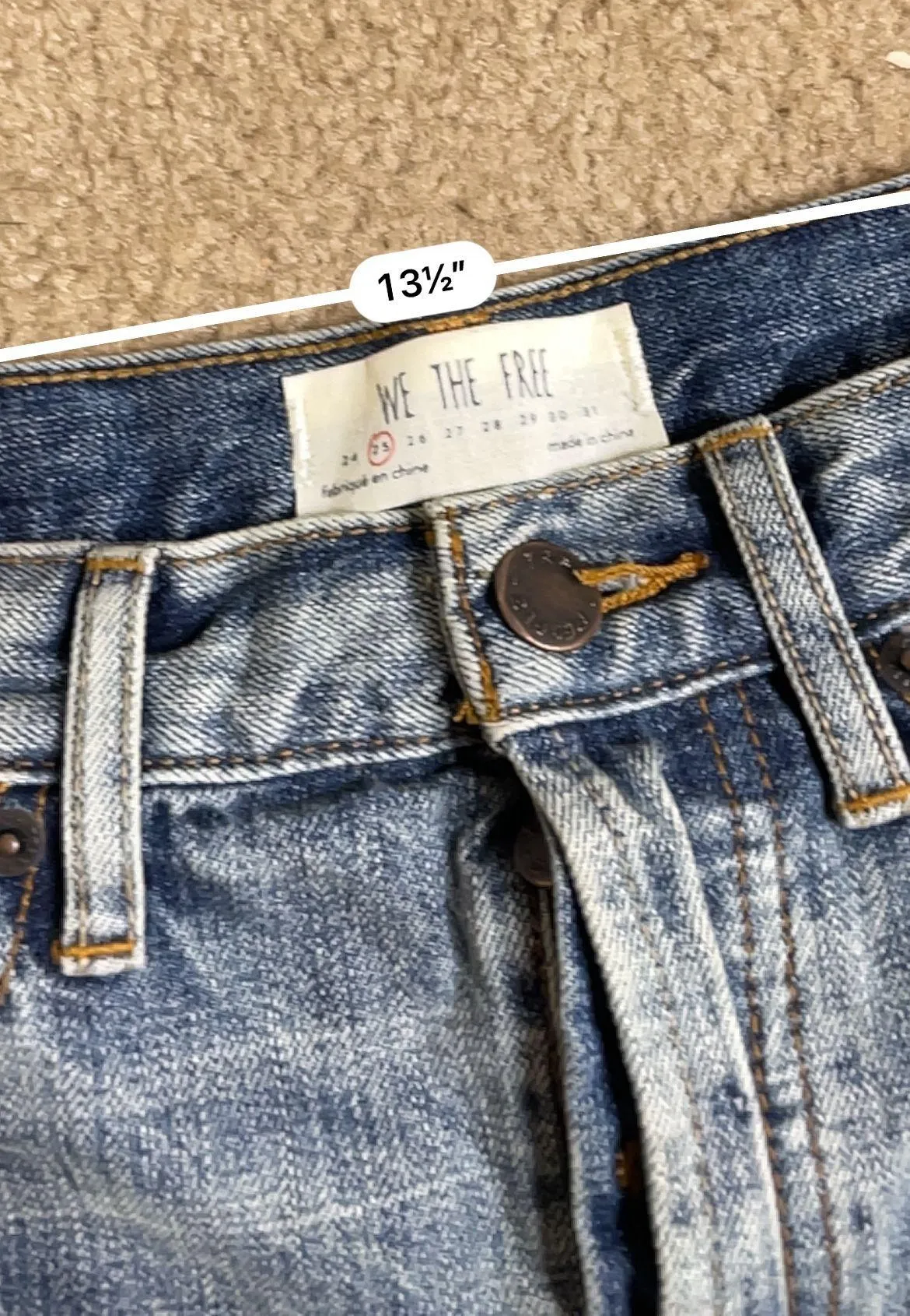 We The Free Button Fly Jean Shorts - Image 3