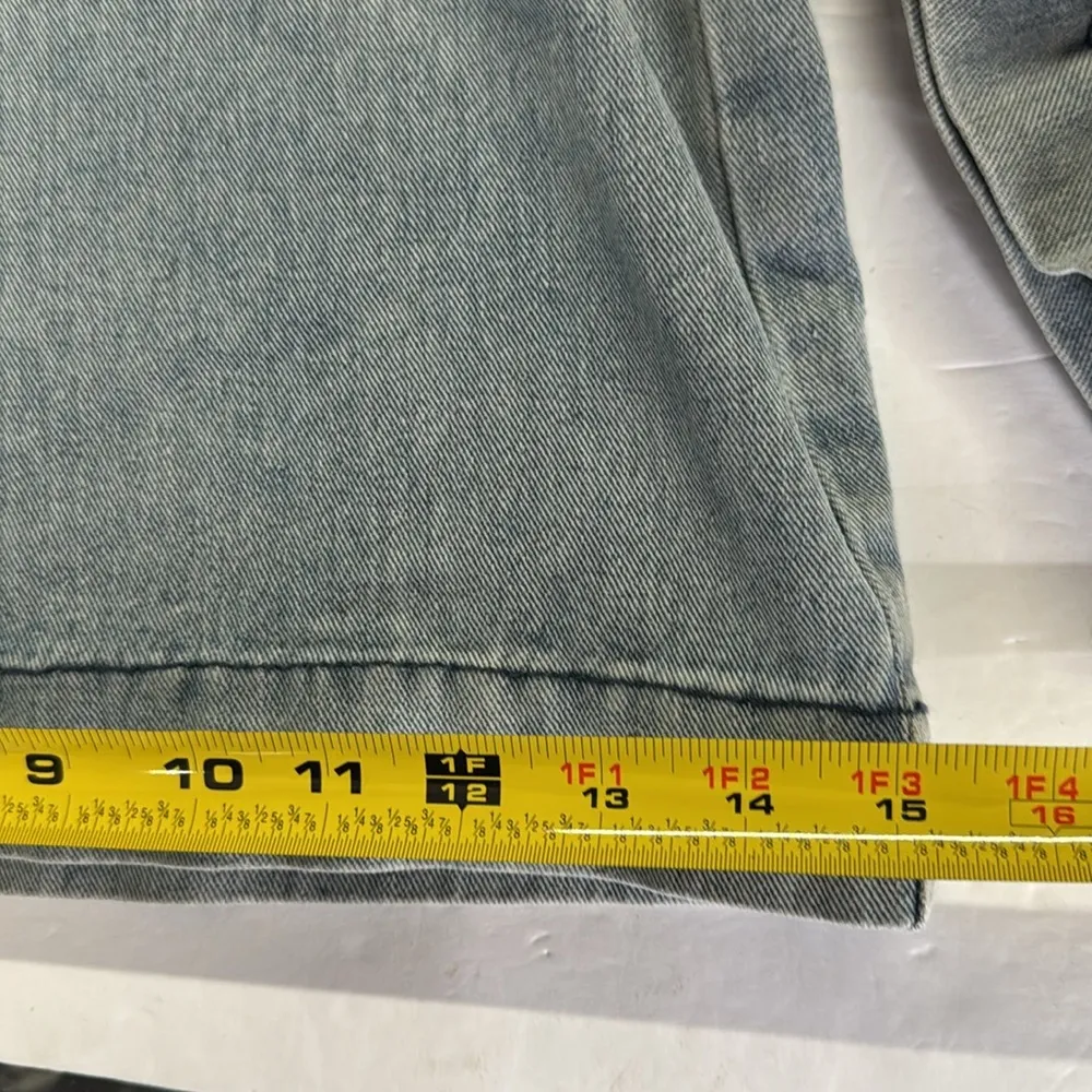 Dazy Flare Wide Leg light wash Jeans XL Vintage Y2K Aesthetic skater grunge 32 Blue - Image 11