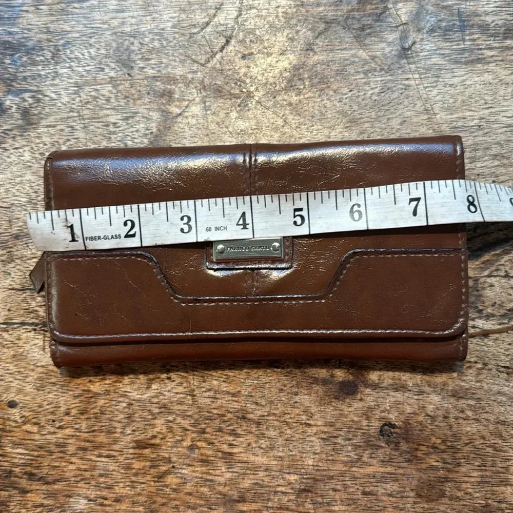 Brown leather Franco Sarto wallet - Image 8